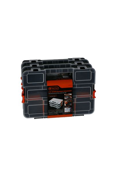 Tactix 3-Piece Side Latches Interlock Organizer Set 320027