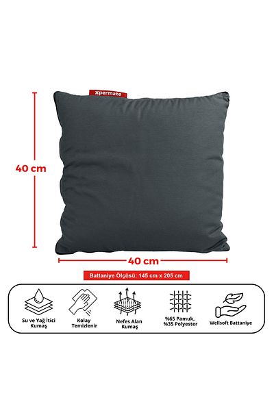 XPERMATE Gray Tv Blanket Pillow - Welsoft Throw Pillow, Travel Pillow, Airplane Pillow, 145X205