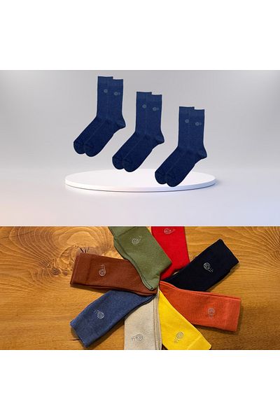babbelt Indigo 3 Pairs Flexible and Comfortable Socks Set