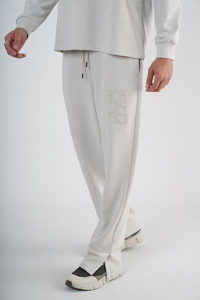 king brich Crew Neck Oversize Mold Double Set with Applique on the Front