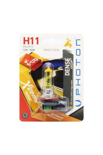 Photon H11 Xtreme Yellow Blister (TEKLİ BLİSTER)