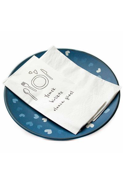 PALTO TASARIM Beautifully Patterned Napkins When Dining Together - 20 Pack Patterned Presentation Napkins