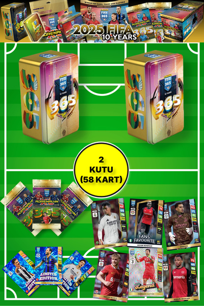 TOYFEST ( 2 Kutu) Panini Fifa 365 - 2025 Official Tc Tin Box - Metal Kutulu F...