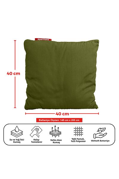 XPERMATE Green Tv Blanket - Welsoft Throw Pillow, Travel and Airplane Pillow, 145X205