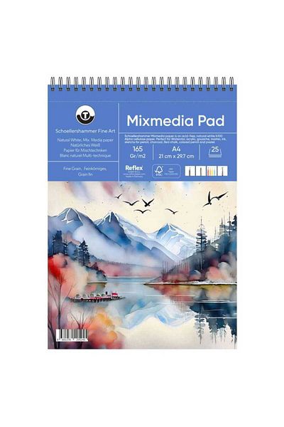 Schoellershammer Mix Media Pad Multi-Purpose Sketch Drawing Notebook 165 Gr. A4 25 Sheets