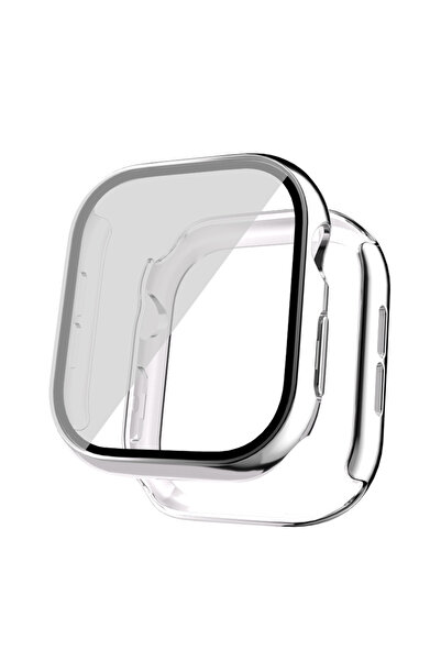 Kılıfist Watch 10 46mm Hard Pc Case with Electroplating Frame Screen Protector Klfs Watch Gard 36 - Silver