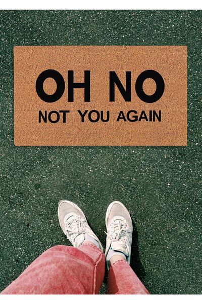 DefLife Home Oh No Not You Again Door Front Koko Mat
