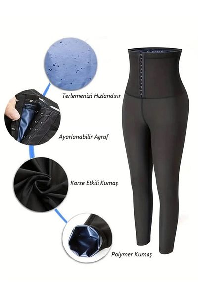 MİSTİRİK Мъжки чорапогащник с висока талия Sauna-Tights с кукички и стягащ спортен термо чорапогащник