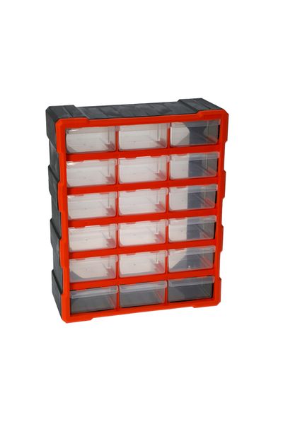 Tactix 18-Drawer Cabinet Plastic Storage Box 320634