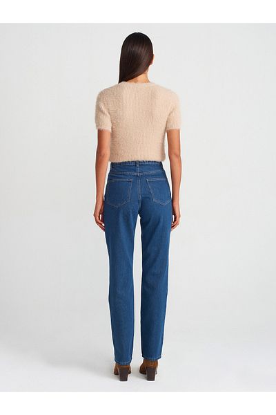 Dilvin 71731 Rins Blue Straight Denim Pantaloni - Spălat