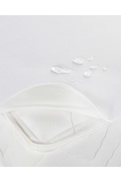 Madame Coco Alaise Liquid Proof Corner Elastic Double Bed Mattress - White