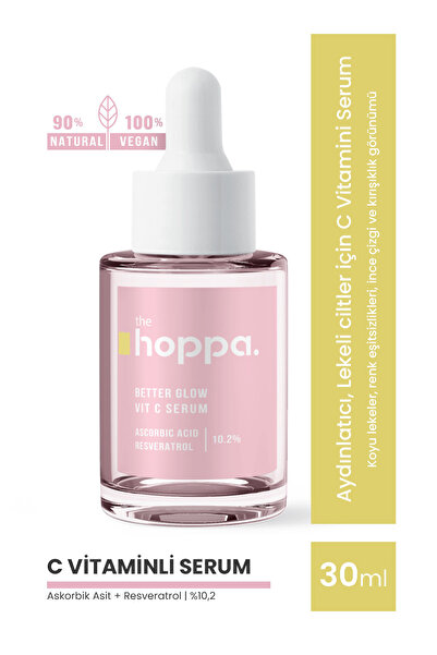 the hoppa. Aydınlatıcı, Lekeli Ciltler için C Vitamini Serum Askorbik Asit + Resveratrol | %10,2 - 30 ML