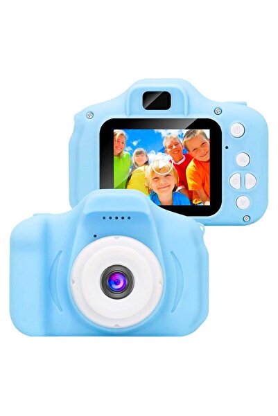 qasul Çocuk Kamerası Dijital Fotoğraf Makinesi Mini 1080p HD Kamera (4GB Hafıza Kart Hediyeli)