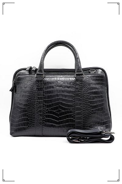 Derimo Leather حقيبة كمبيوتر محمول وحقيبة من الجلد الطبيعي