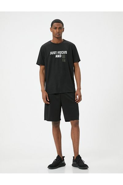 Koton Αθλητικό μπλουζάκι με κοντό μανίκι Crew Neck - Slogan Printed