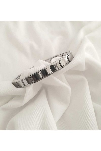 bijoux uniques Steel Letter a Italian Bracelet