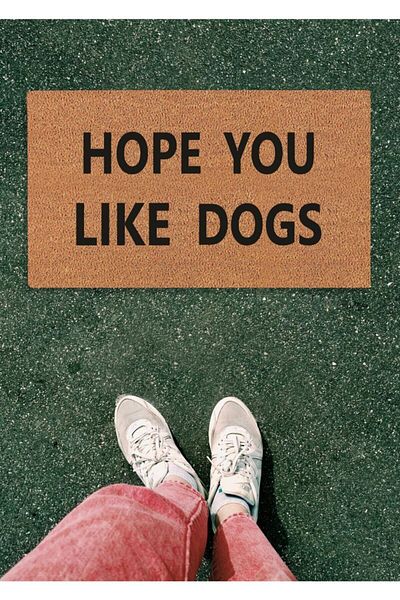 DefLife Home Hope You Like Dogs Door Front Koko Mat