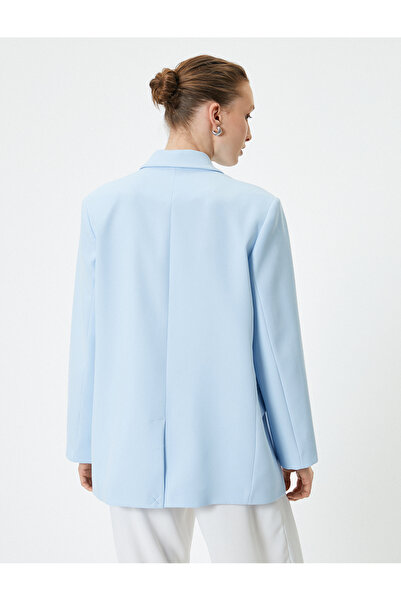 Koton Blazer Jacket Standardní střih s jedním knoflíkem a kapsou s klopou