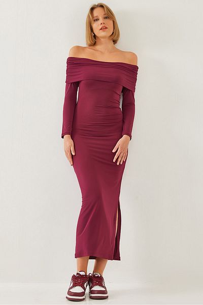 Bianco Lucci Γυναικείο μακρύ φόρεμα Madonna Collar - 374 60351137
