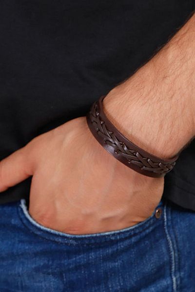 Dejavu Adjustable Size Unisex Bracelet Bundle with Rope and Leather Detail