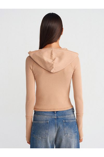 Dilvin 31288 Beige Hooded Washing Effect Ball