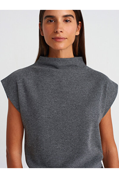 Dilvin 31342 Model Anthracite Soft Knitted Sweater