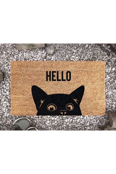 DefLife Home Hello Cat Door Front Koko Mat