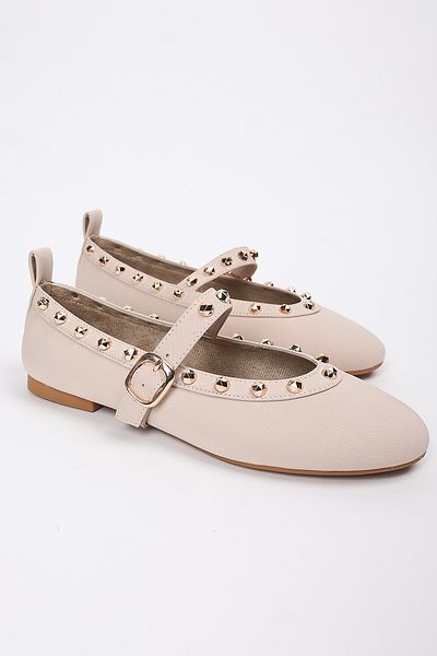 Liza Shoes Velvet Women's Single Band Troked Nubuck Ballerinas A003-K841