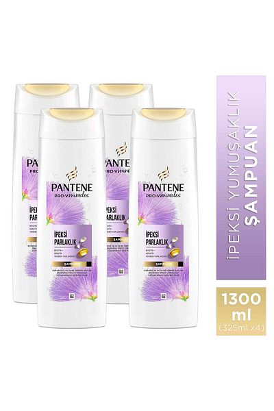 Pantene Pro-V Miracles Silky Shine Shampoo for Treated Hair 325ml X4