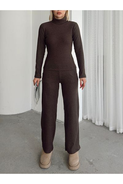 AFROGİYİM Women's Turtleneck Comfortable Cut Set