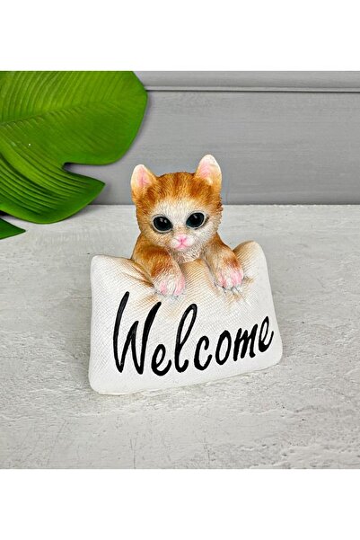 PEKİBU WELCOME SERAMİK KEDİ BİBLO SARI