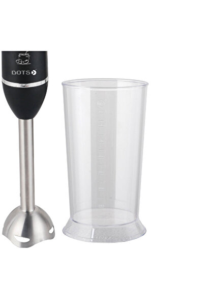 DOTS خلاط يدوي 4 في 1 من الفولاذ المقاوم للصدأ - 0.7 لتر - 400 واط - أسود