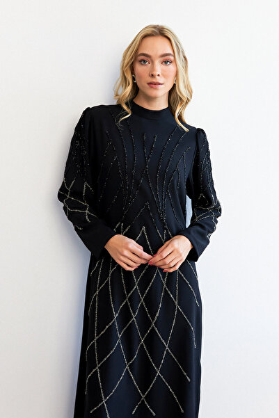 VAVİNOR Βραδινό φόρεμα Alora Stone κεντημένο - Μαύρο