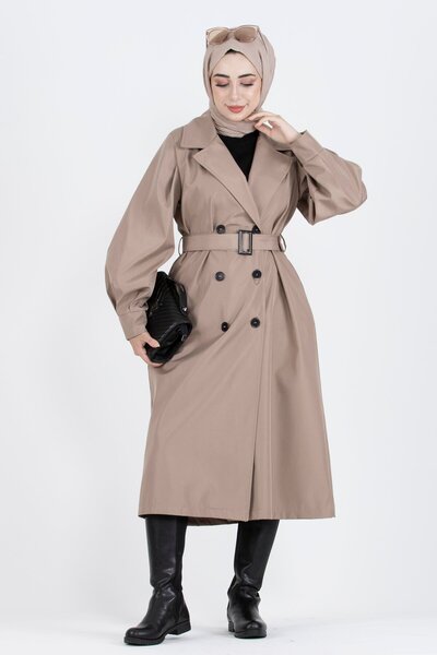 Sevitli Μπαλόνι με μανίκια καμπαρντίνα-μινκ