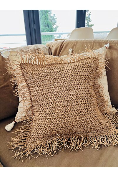 Miss California 3 Lü Rafya & Keten Kırlent Kılıfı Seti