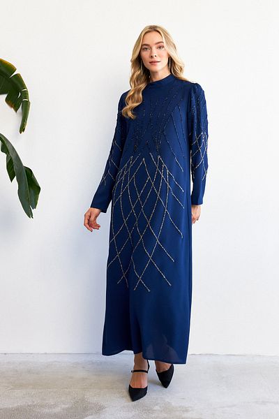 VAVİNOR Rochie de seara Indigo Alora Brodata cu Piatra