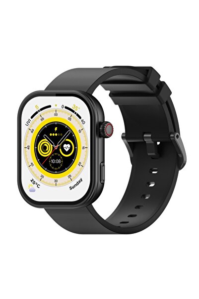 Zeblaze Btalk+ Jet Black Akıllı Saat Zarif, Paslanmaz Çelik Gövde, Kalp Atış Hızı Monitörü