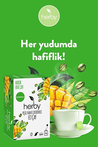 Herby Yeşil Kahve Çekirdekli Fit Çay 2'li