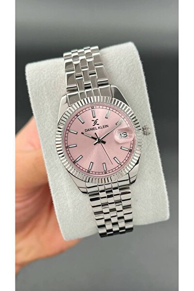 Daniel Klein Kadın Kol Saati Çelik Kordon 3 ATM Su Geçirmezlik Gümüş & Pembe ...