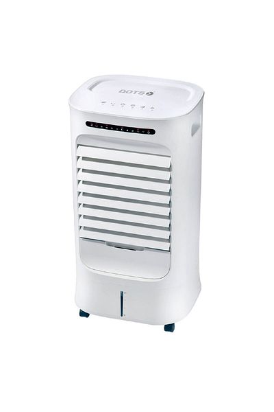 DOTS Desert Air Cooler with A 9 Liter Tank, Remote Control, and 1-15 Hour Timer - 88 Watt - White