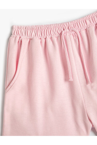 Koton Basic Şort Beli Bağlamalı Kalp Detaylı Rahat Kesim