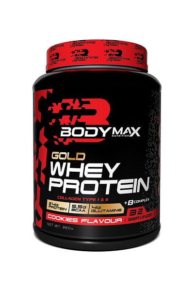 BODYMAX Gold Whey Protein Powder 960 Gr 32 Serving Cookies Aromalıtip I Veı Collegen (Collagen)