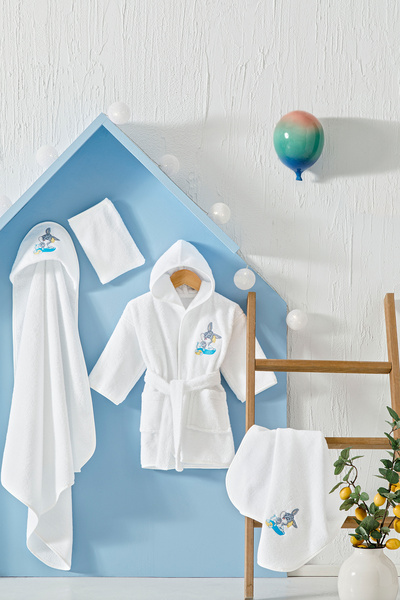 Özdilek Bugs Bunny Lisans Nakışlı Bambu Yenidoğan Bebek Seti