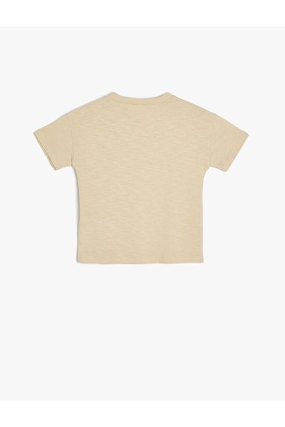Koton T-Shirt Summer Printed Short Sleeve Crew Neck Cotton