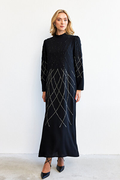 VAVİNOR Βραδινό φόρεμα Alora Stone κεντημένο - Μαύρο