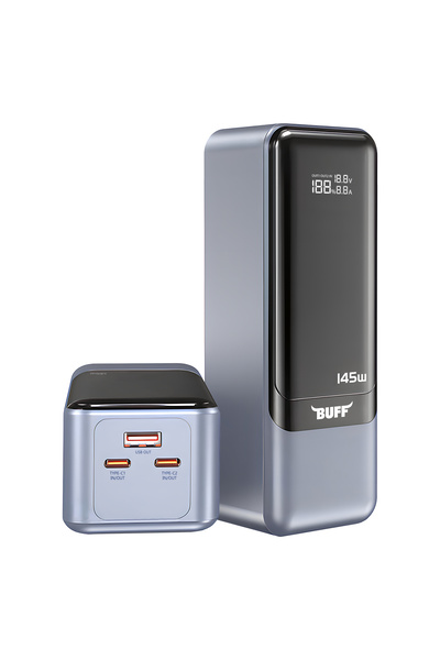 Buff BP16 145W Dijital Ekranlı 27000mAh Powerbank - Gri