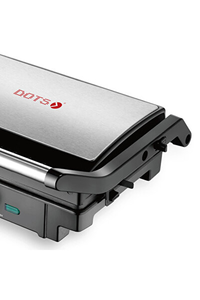 DOTS Sandwich Maker and Electric Grill - 1600 Watt - Silver & Black