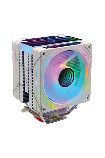 zoko مروحة معالج Ice Pro WP4 White Auto Rainbow Fan Tower
