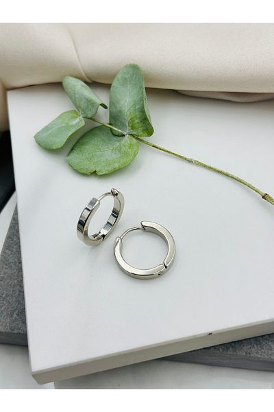 Lumiera 3-Color Non-Change Silver Hoop Steel Earrings