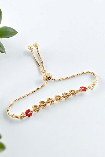 Çlk Accessories سوار الخنفساء ذو المصعد الفاخر ذو الأوراق